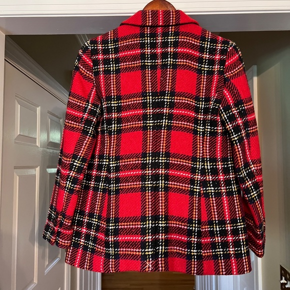 NWT Talbots Snowstorm Holiday Tartan Plaid Wool Jacket Blazer Size 4P 4 Petite - Picture 4 of 6